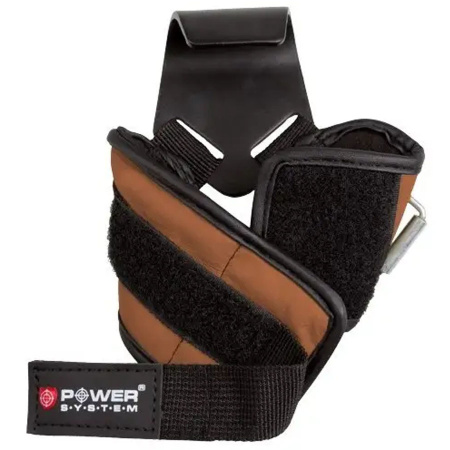 Картинка Крюки для тяги на запястье "POWER SYSTEM" Power Hooks (арт. 3300_Brown) от магазина Sport-Power || Зображення Гаки для тяги на зап'ястя "POWER SYSTEM" Power Hooks (арт. 3300_Brown) від магазину Sport-Power