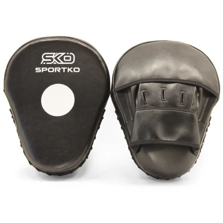 Картинка Лапы боксерские "SPORTKO", гнутые (кожаные) от магазина Sport-Power || Зображення Лапи боксерські "SPORTKO", гнуті (шкіряні) від магазину Sport-Power